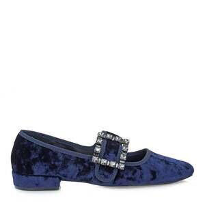 NEW EXE women's mary jane shoes in navy velvet